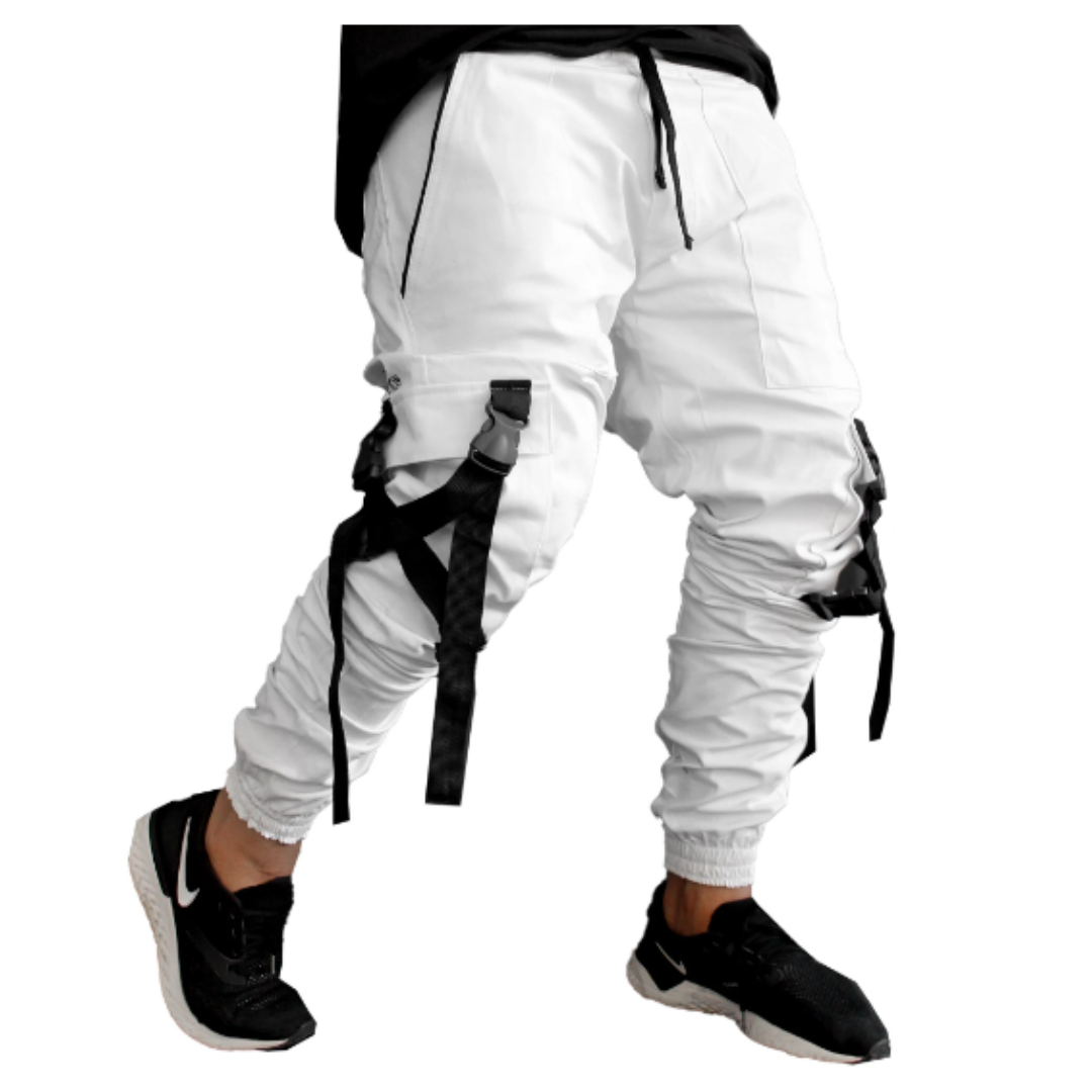 Model SRK-01 White Jogger Pants