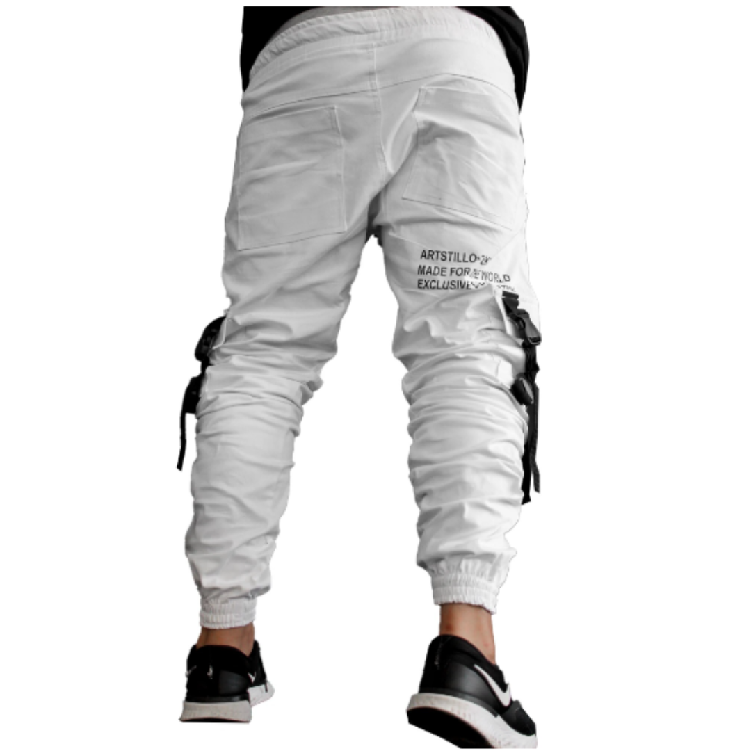 Model SRK-01 White Jogger Pants