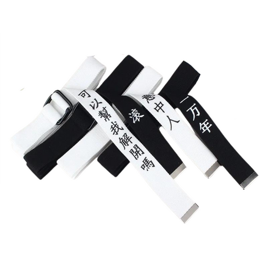 Double Buckle Nylon Harajuku Buckle Belt