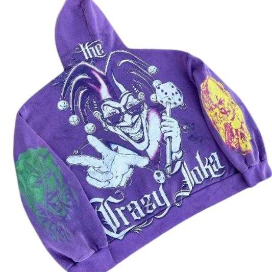 y2k Crazy Joker Mens Hoodie