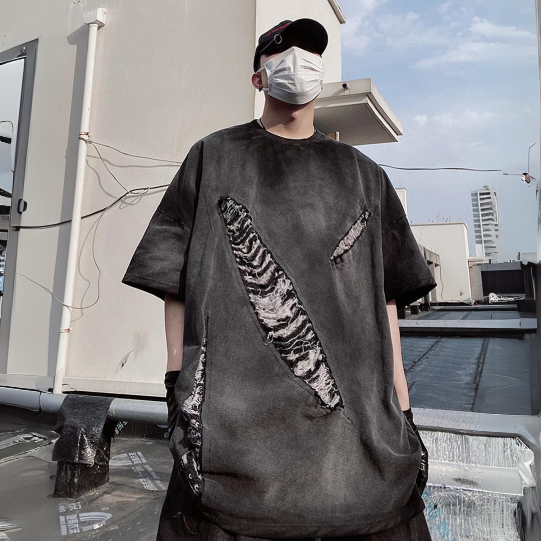 Harajuku Rebel Vintage Patch Tee