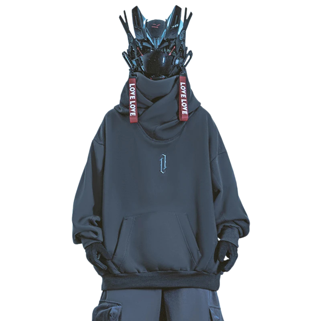 Psychedelic Ninja - Unisex Double Neckline Hoodie