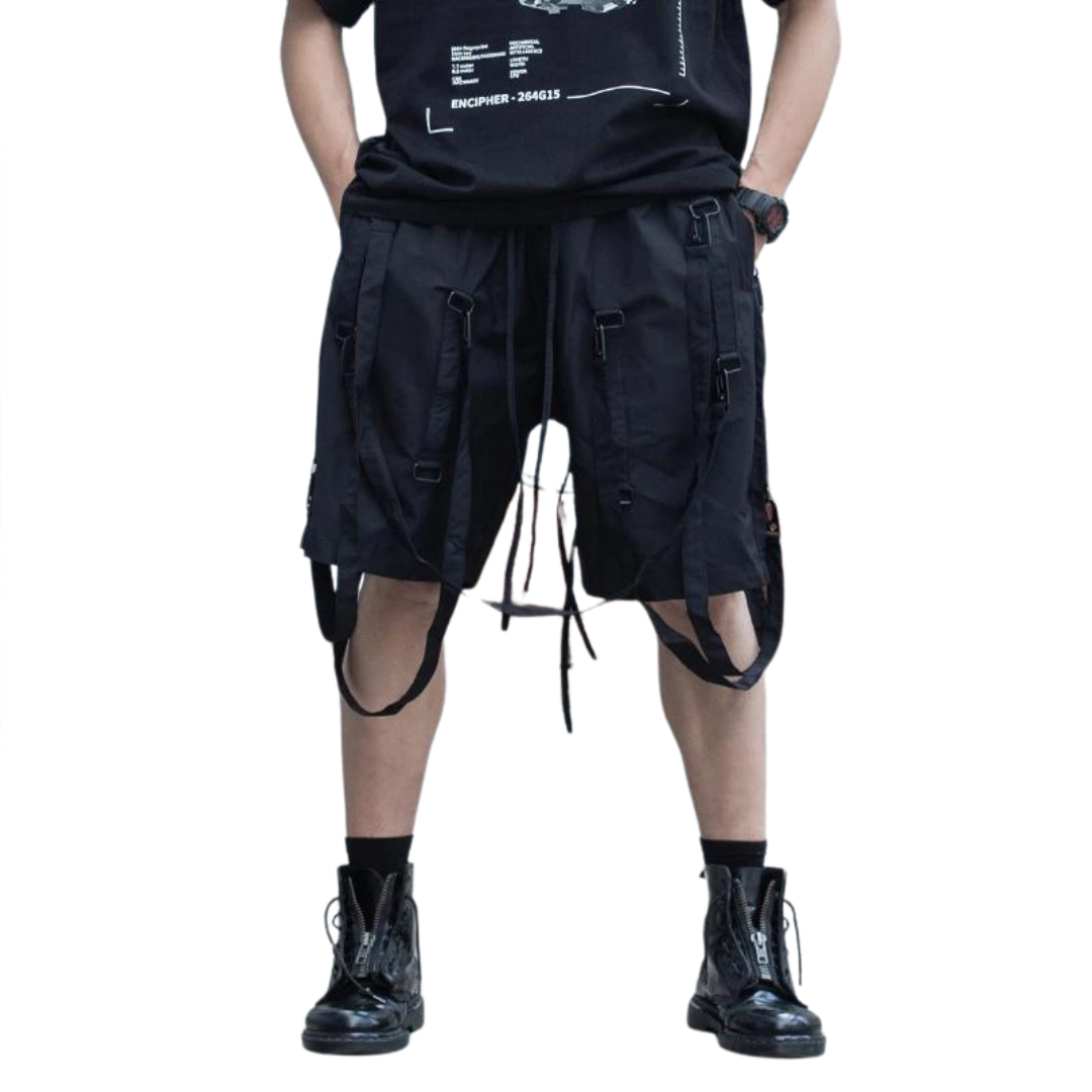 Detachable Strap Techwear Shorts