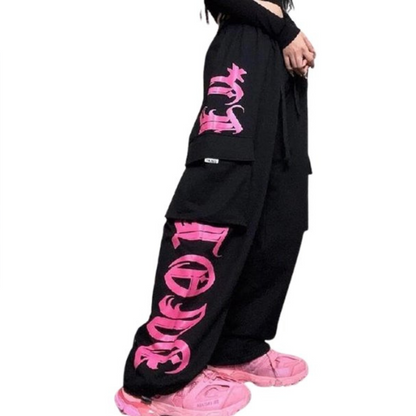 CyberpPunk Pink Overlay Women's Pants