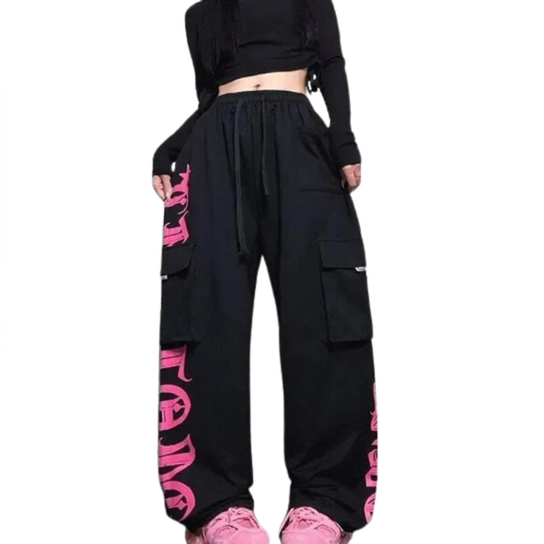 CyberpPunk Pink Overlay Women's Pants