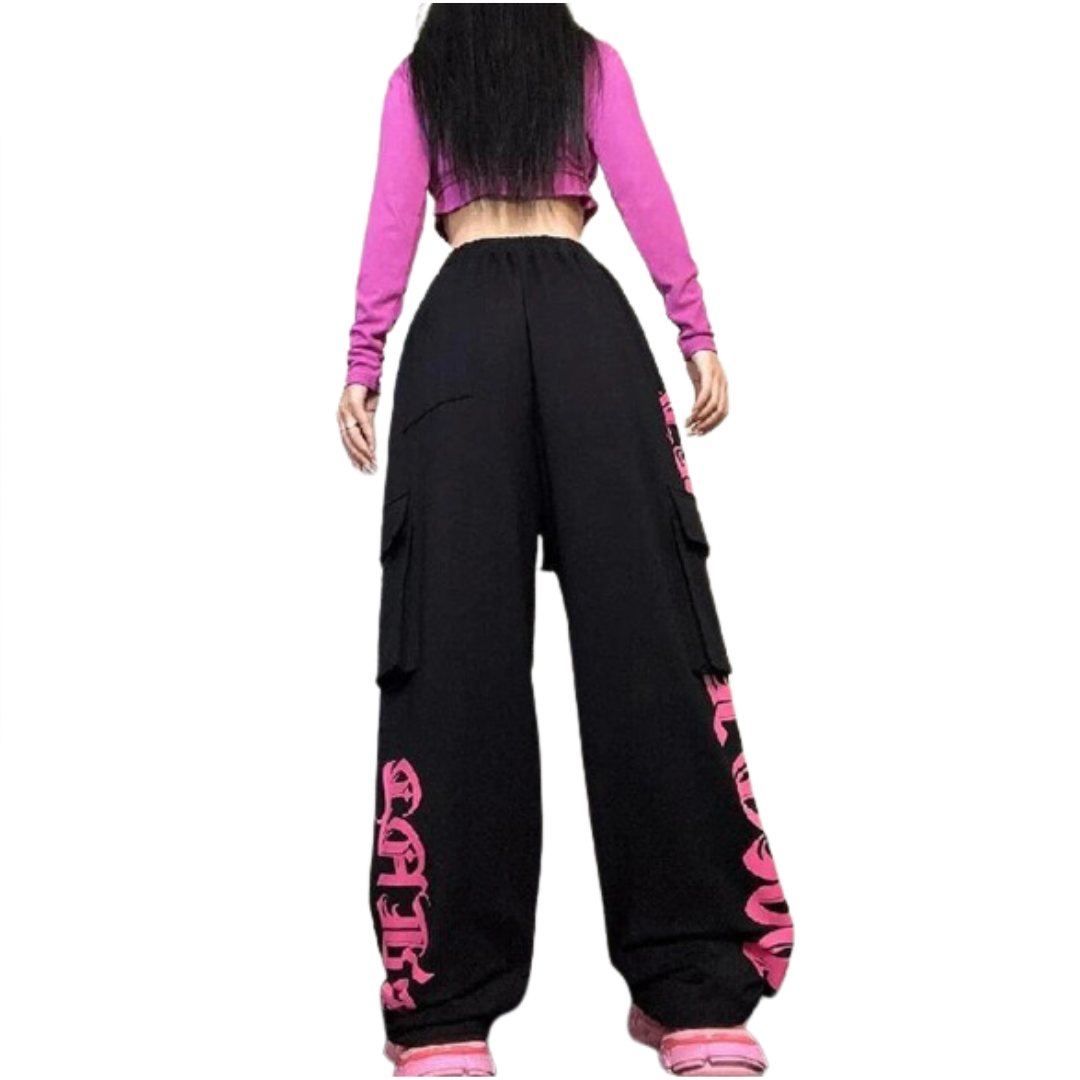 CyberpPunk Pink Overlay Women's Pants