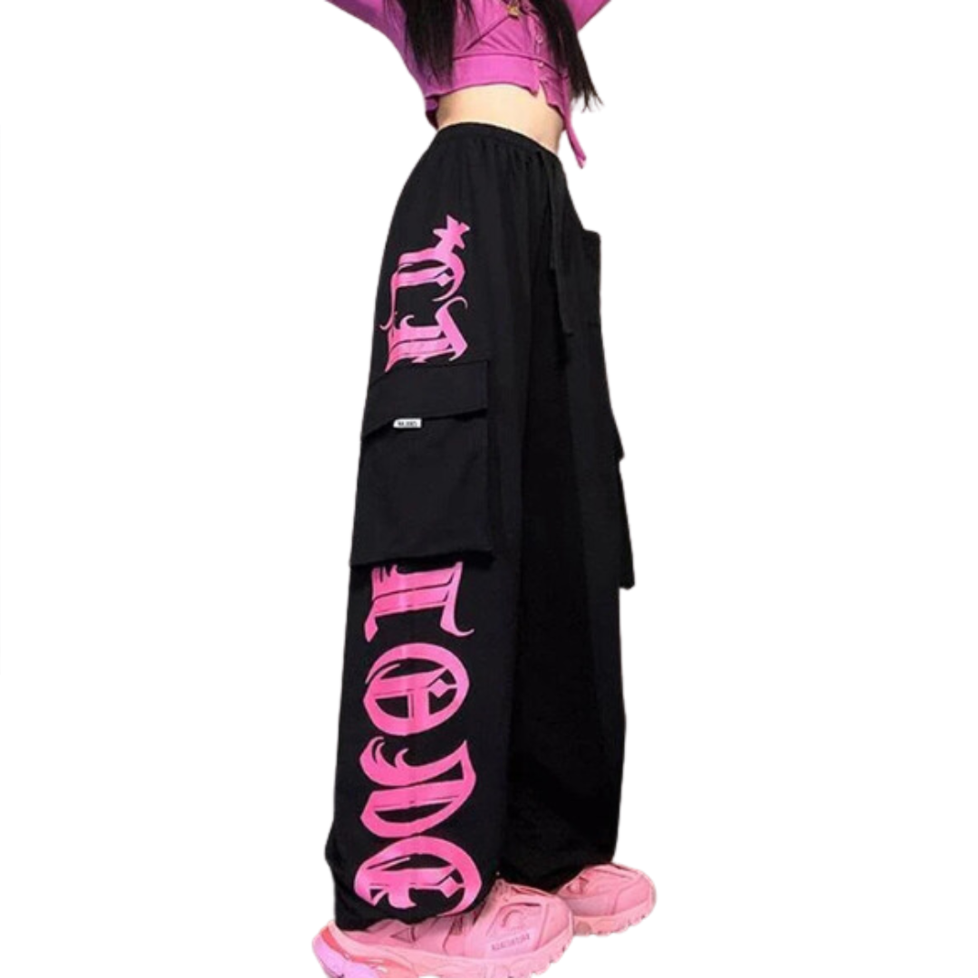 CyberpPunk Pink Overlay Women's Pants