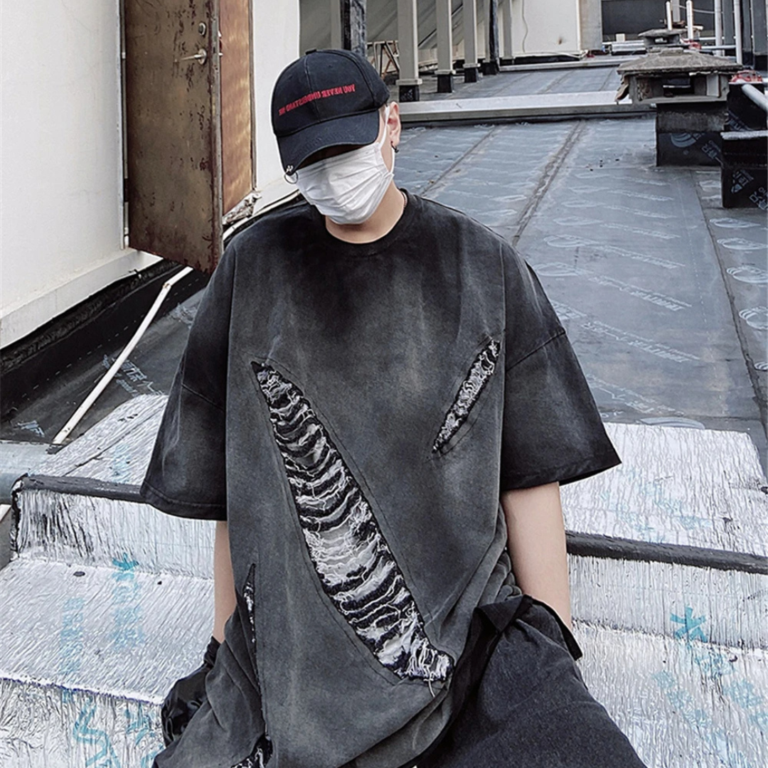 Harajuku Rebel Vintage Patch Tee