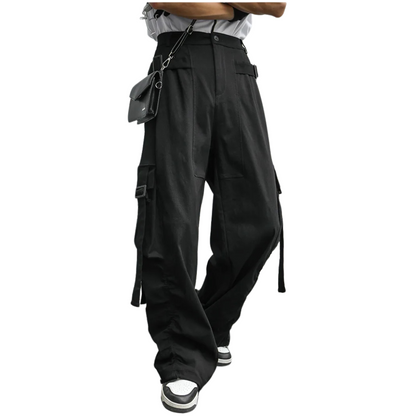 American Double Belt Loose Cargo Warcore Pants