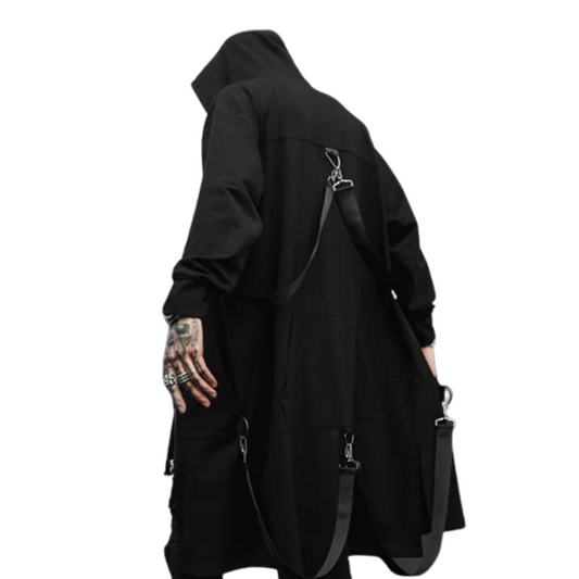 Cyberpunk Patchwork trench coat