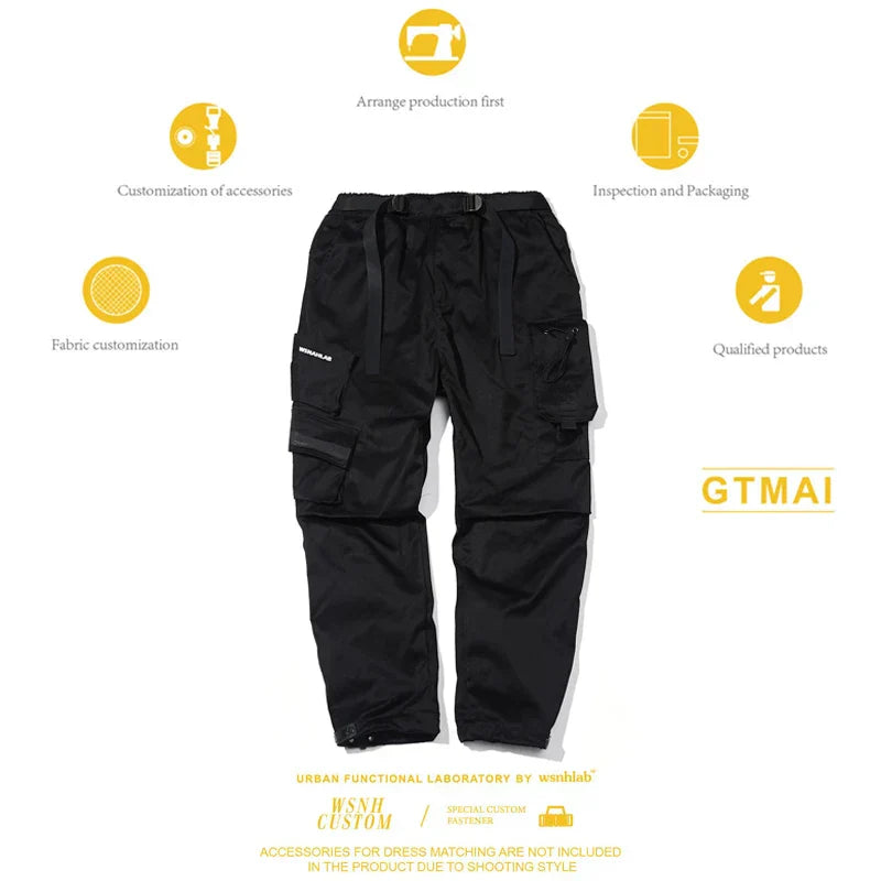 Functional SCM Side Pockets Techwear Cargos