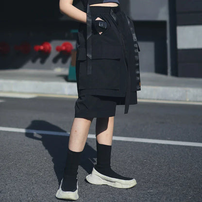 Japanese Samurai multi-layer Cargo Shorts