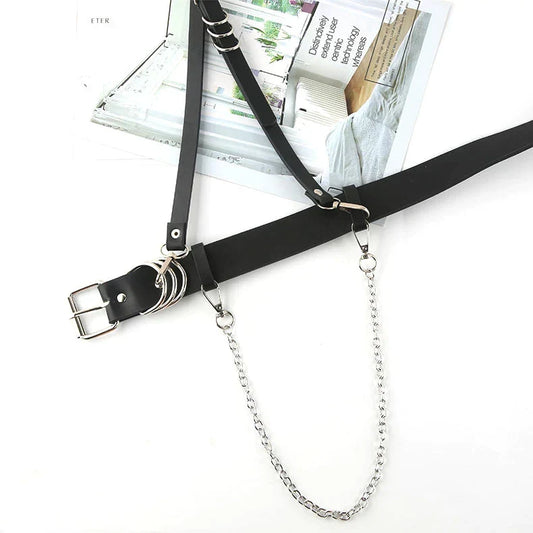 Adjustable Shoulder Strap Chain Waist Belts