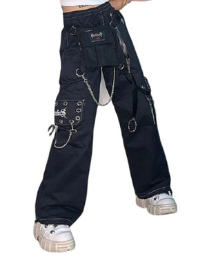 Chain Pocket Women's Harajuku Techwear Pants - TechWearGiants