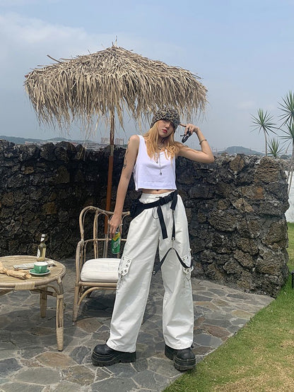 Chain Pocket Women's Harajuku Techwear Pants - TechWearGiants