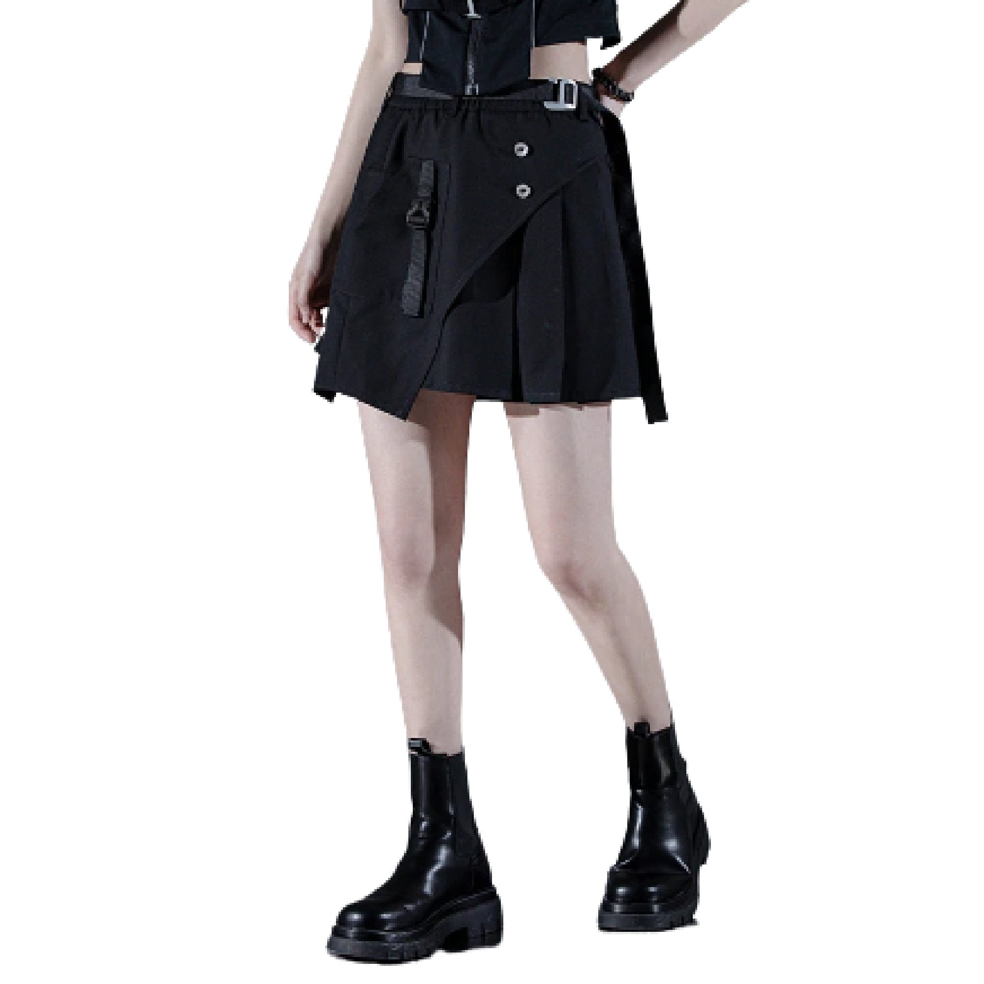 Deconstructed Multifunction Darkwear Skirt Combo - TechWearGiants