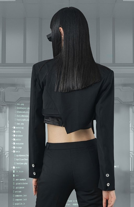 Deconstruction Sexy All Black streetwear suit - TechWearGiants