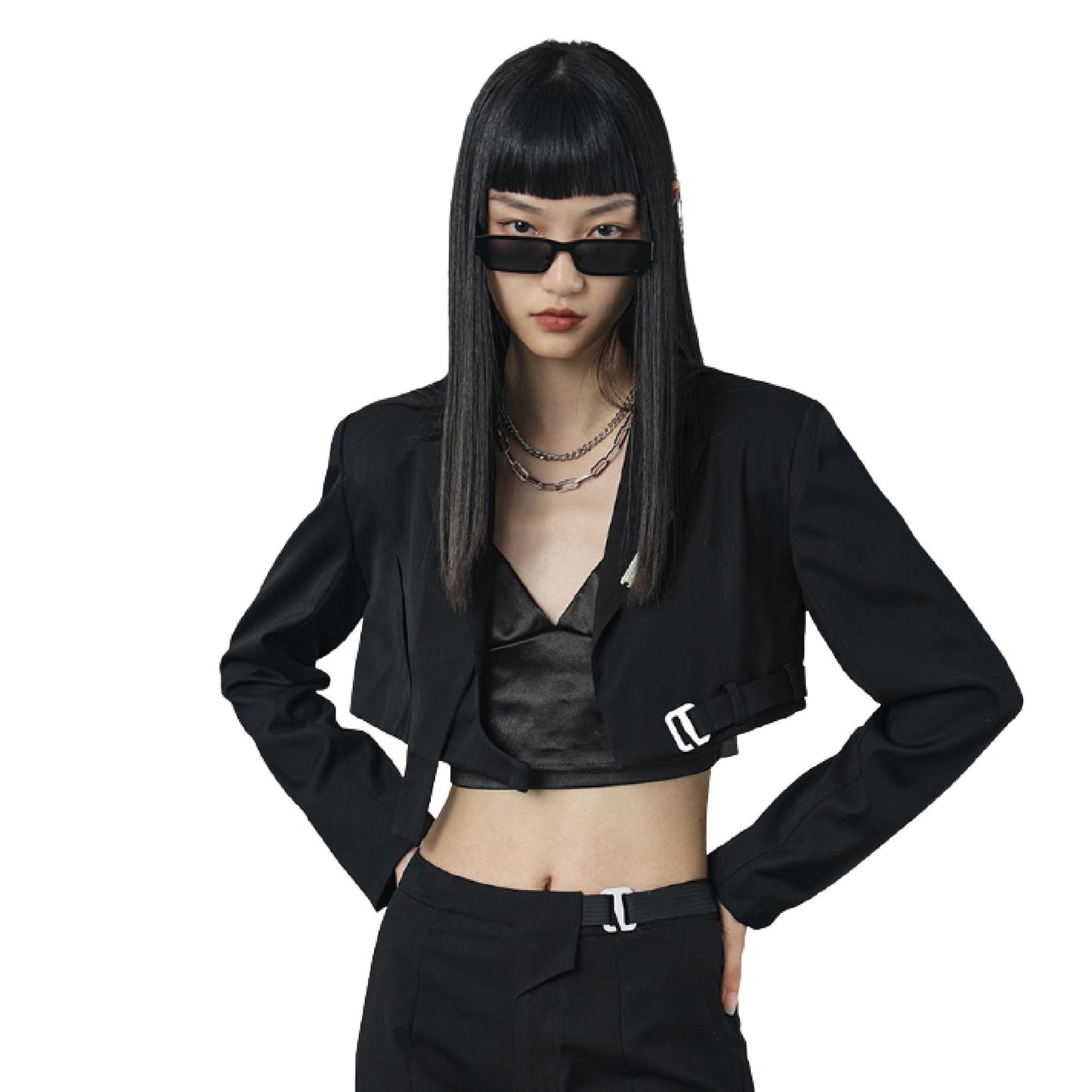 Deconstruction Sexy All Black streetwear suit - TechWearGiants