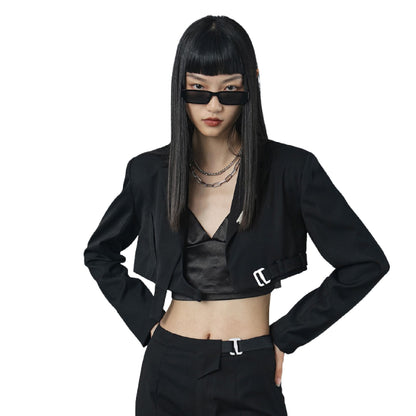 Deconstruction Sexy All Black streetwear suit - TechWearGiants