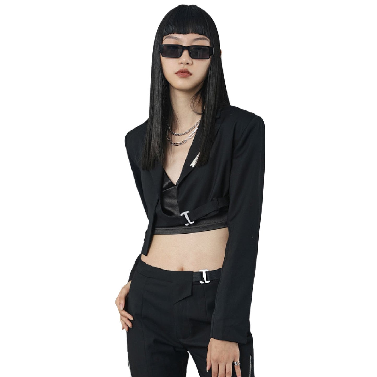 Deconstruction Sexy All Black streetwear suit - TechWearGiants