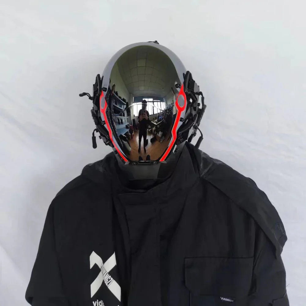 Demon Horns Cyberpunk Mask - TechWearGiants