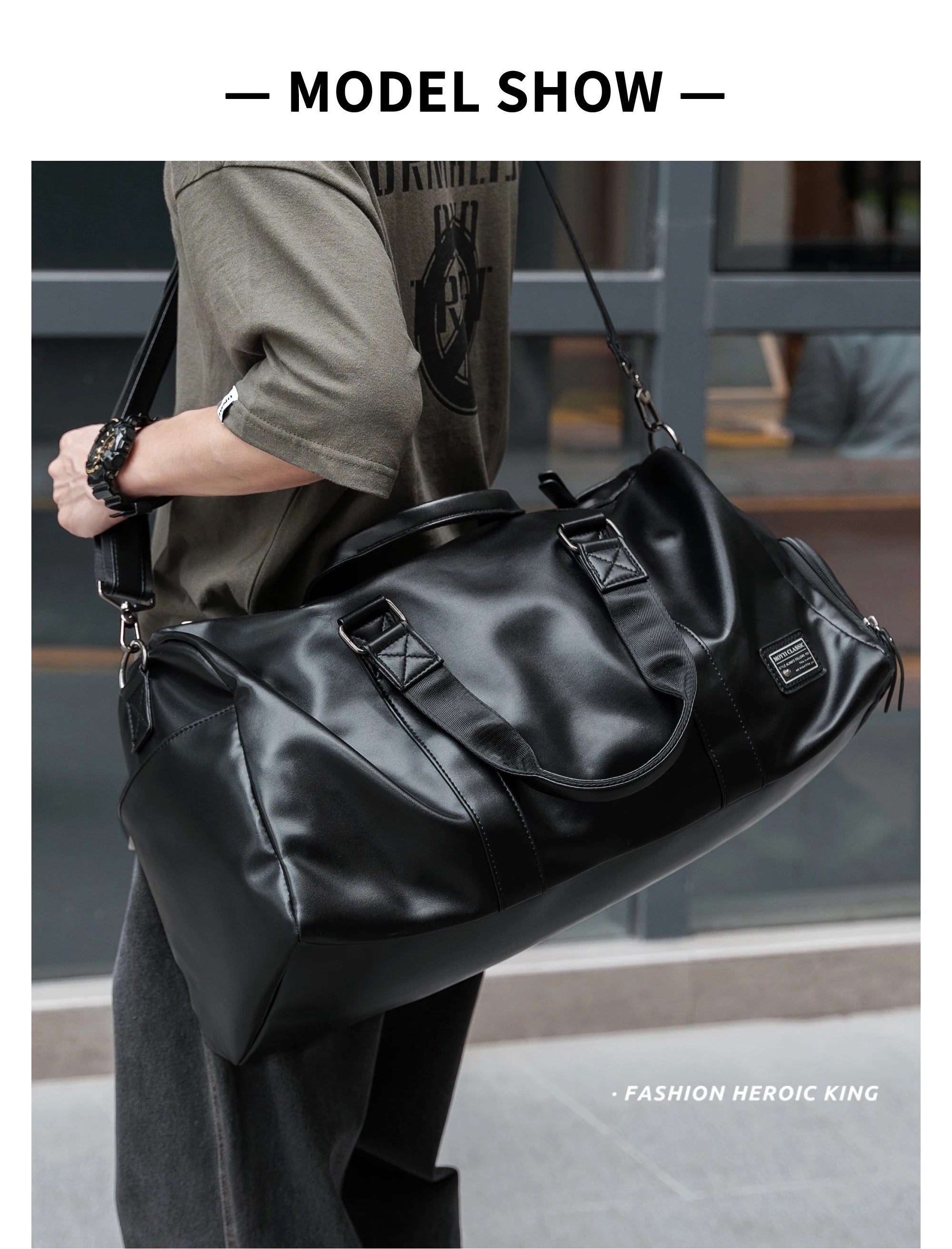 Side Compartment Oxford Duffel Bag