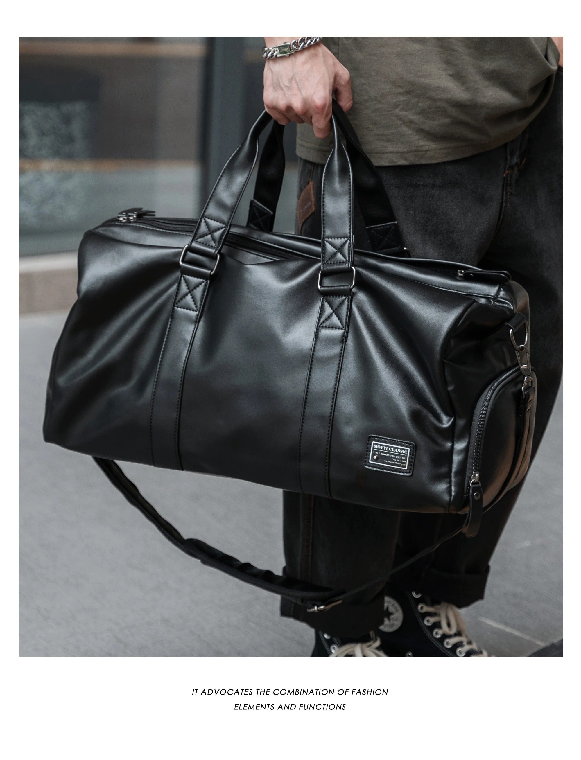 Side Compartment Oxford Duffel Bag