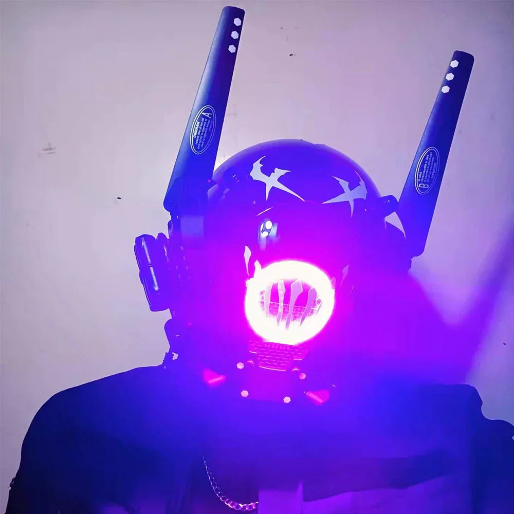 Dystopian Cyberpunk LED Mask - TechWearGiants