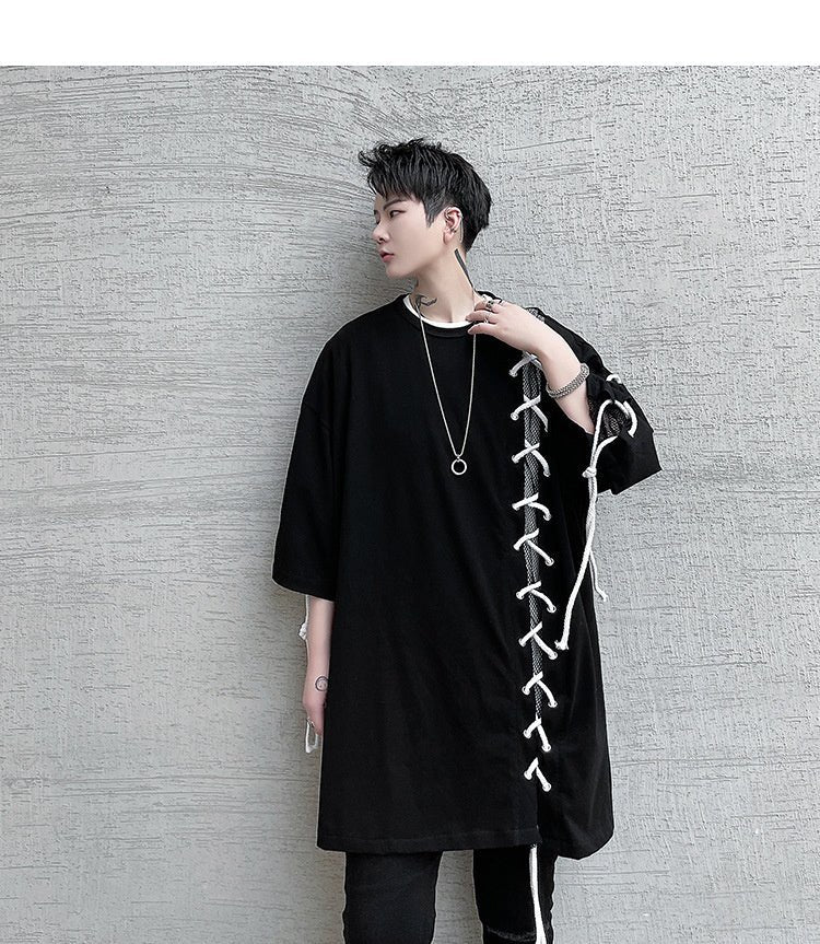 GIANTS™ Drawstring Splice Short Sleeve T-shirts - TechWearGiants