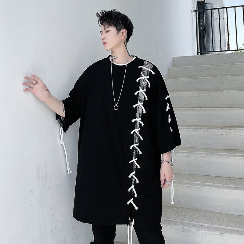 GIANTS™ Drawstring Splice Short Sleeve T-shirts - TechWearGiants