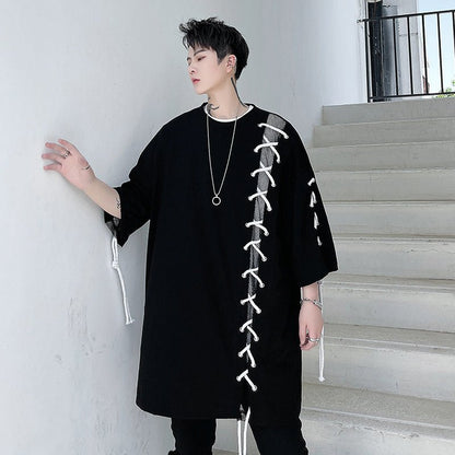 GIANTS™ Drawstring Splice Short Sleeve T-shirts - TechWearGiants