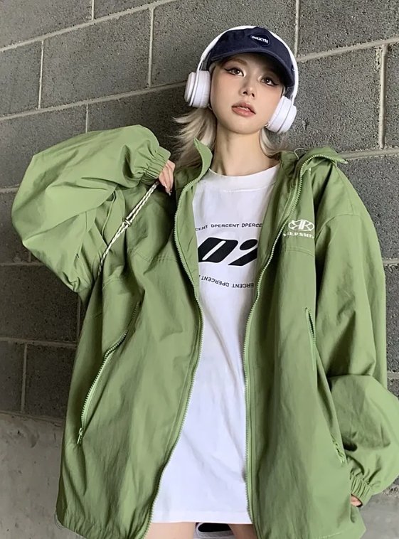 Green Goblin Oversized Windbreaker Women's Jacket - TechWearGiants