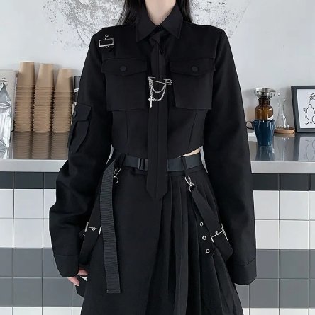 Harajuka Punk Women 2 Piece Suit - TechWearGiants