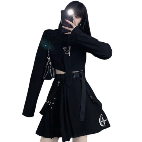 Harajuka Punk Women 2 Piece Suit - TechWearGiants