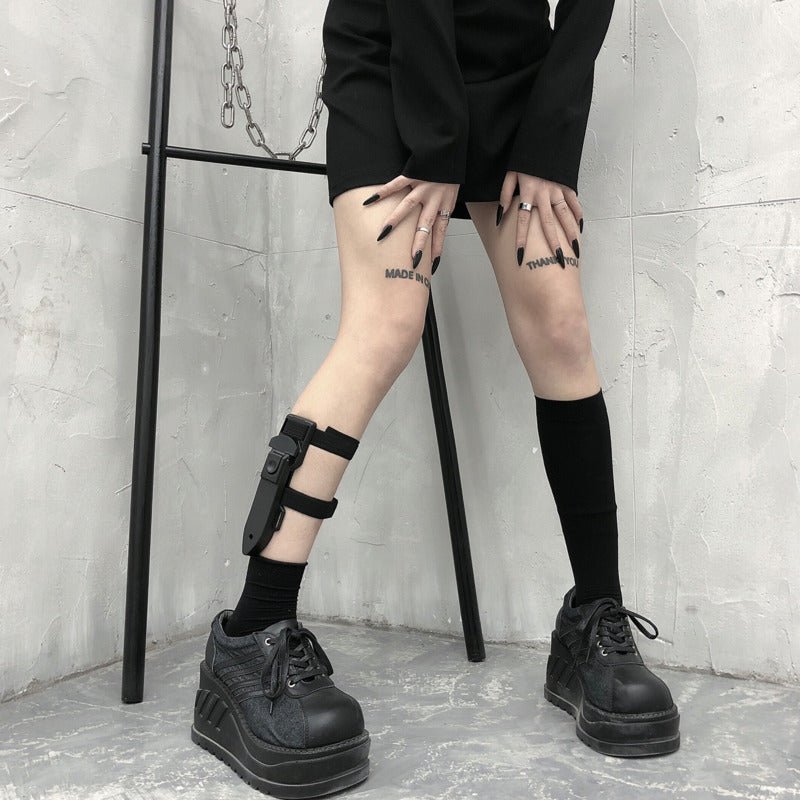 Hardcore Punk Dark Leg Ring Techwear Accessories - TechWearGiants