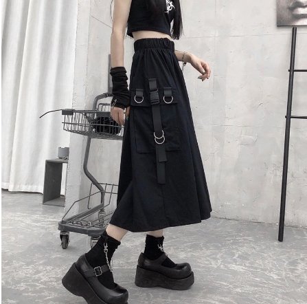 High Waist Women Techwear Cargo Skirt - TechWearGiants
