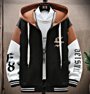 Hooded Baseball Jackets Hip-Hop Streetwear, techwear - TechWearGiants