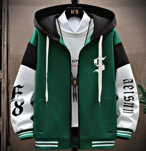 Hooded Baseball Jackets Hip-Hop Streetwear, techwear - TechWearGiants