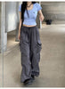 Korean Style Women's Streetwear Parachute Pants - TechWearGiants