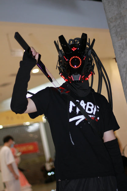 LED Futuristic Punk Cosplay Mask - TechWearGiants