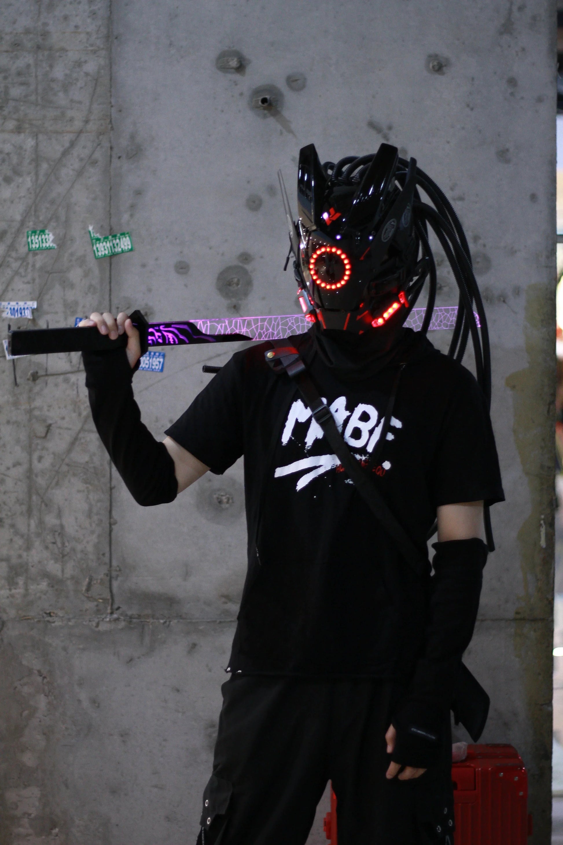 LED Futuristic Punk Cosplay Mask - TechWearGiants