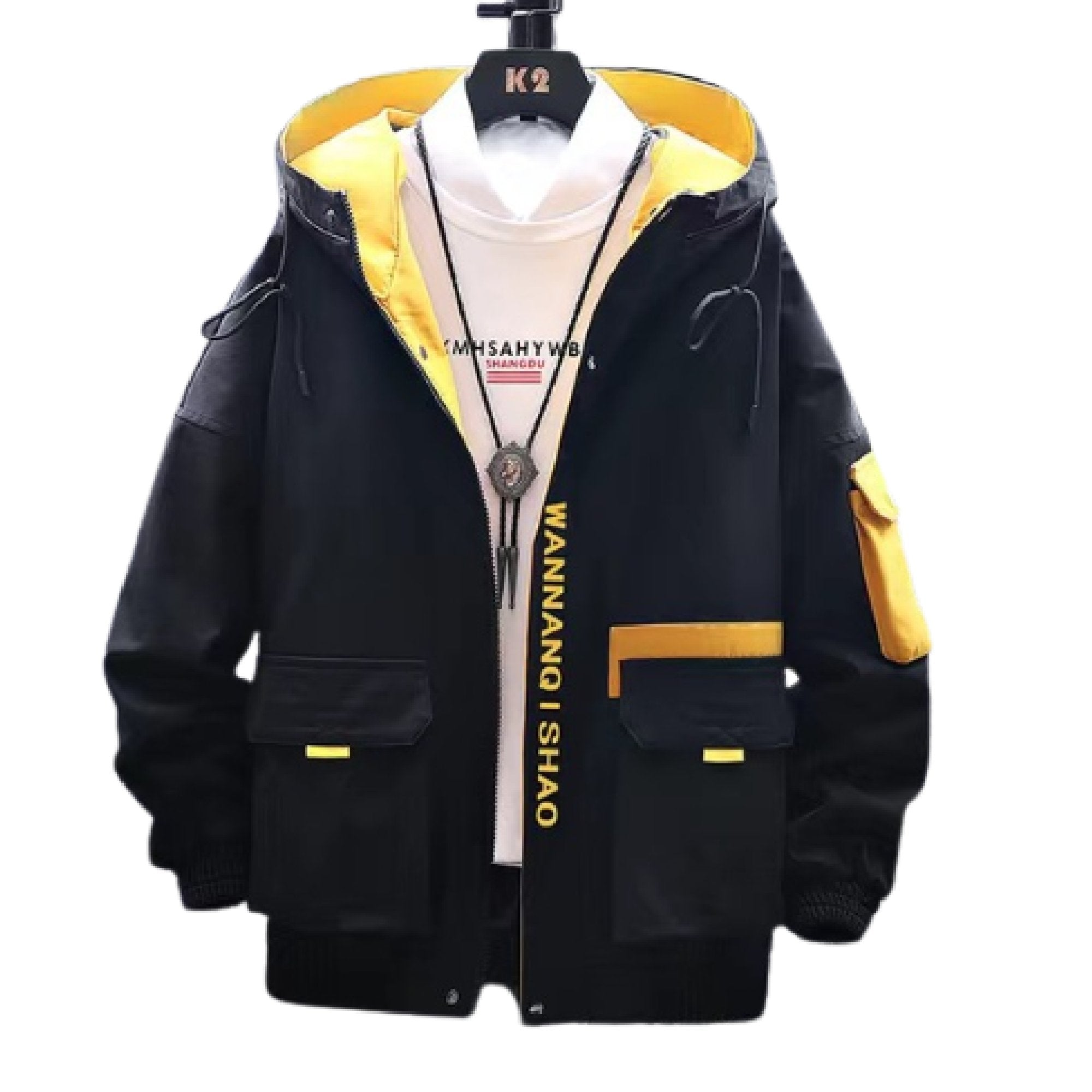 Long Sleeved Cargo harajuku windbreaker jackets - TechWearGiants