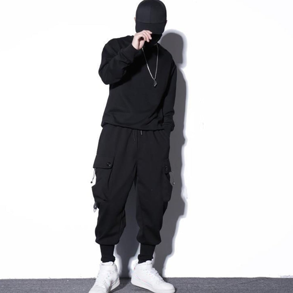 White Rapper Pants Loose Cargo Hip Hop Streetwear Pants – techweargiants