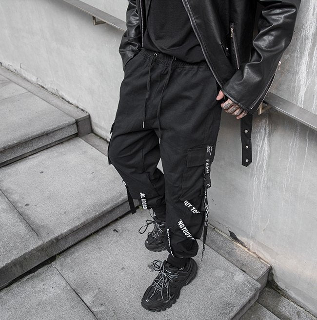 Midnight Black Cargo Pants - TechWearGiants