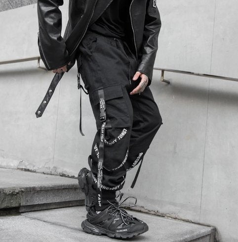 Midnight Black Cargo Pants - TechWearGiants