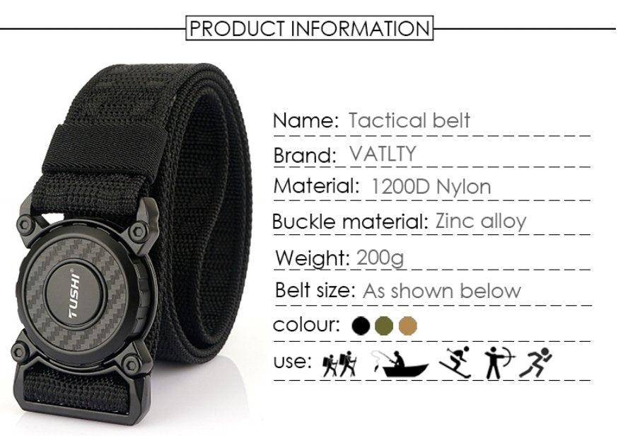 Military Tactical Belt Alloy Swivel Buckle / Accessories for techwear - TechWearGiants