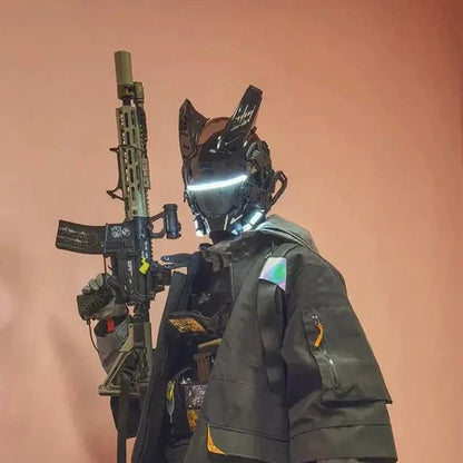 Night City Festival Samurai LED Helmet - TechWearGiants