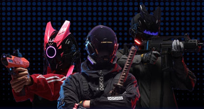 Night City Festival Samurai LED Helmet - TechWearGiants