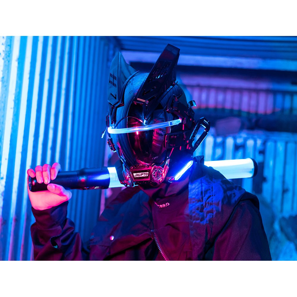 Personalized Cyberpunk Neon Helmet - TechWearGiants