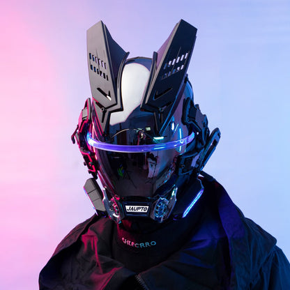 Personalized Cyberpunk Neon Helmet - TechWearGiants